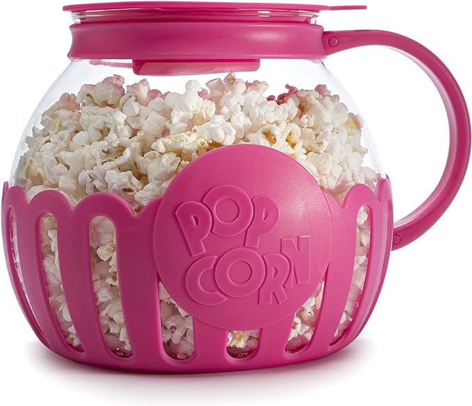 Ecolution Patented Micro-Pop Microwave Popcorn Popper with Temperature Safe Glass