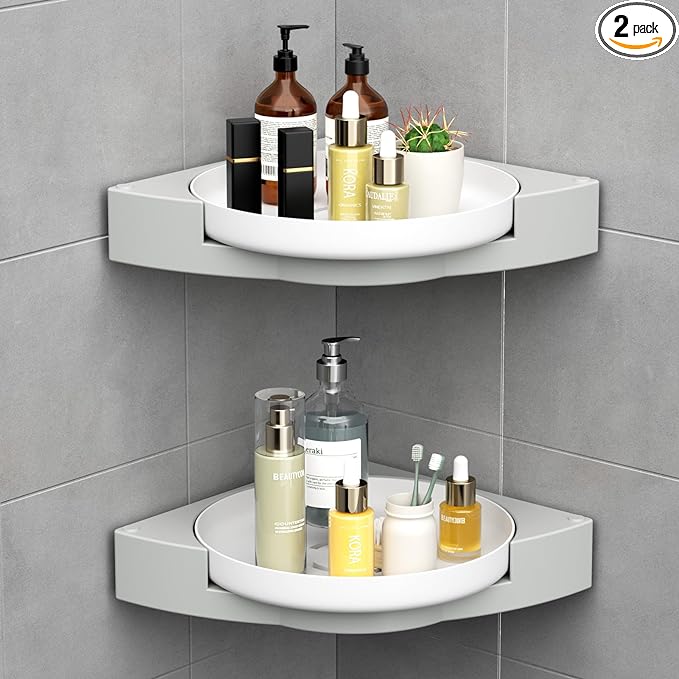 Shower Caddy 360° rotating corner shelves