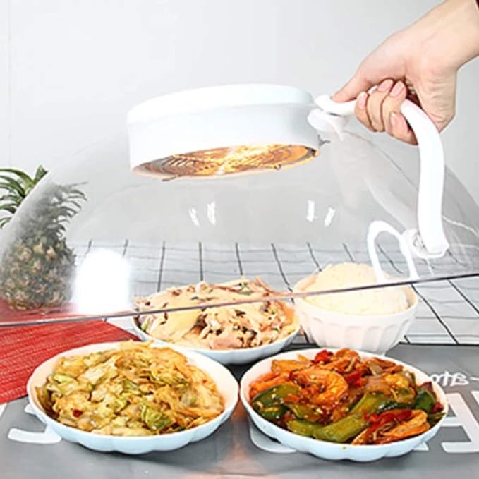 A stack of plastic heating sealing covers for food meals, each with a transparent center and a colorful, airtight rim.