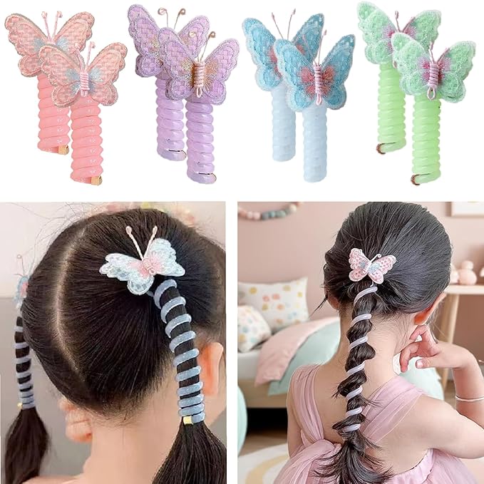 Butterfly Telephone Wire Hairbands for Girls