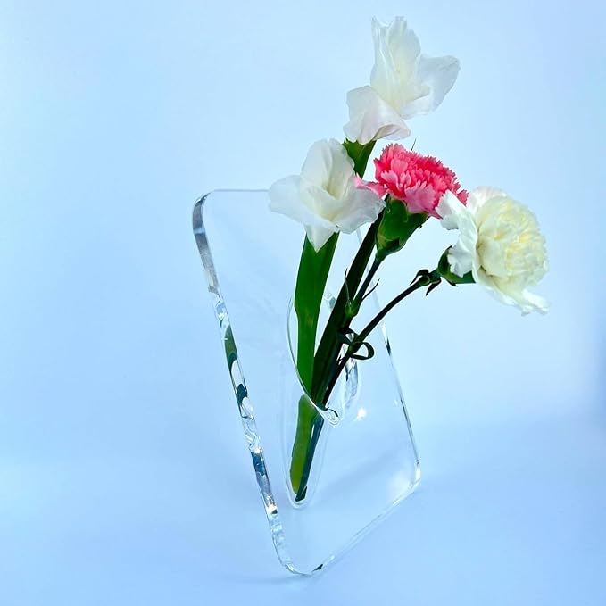 Clear Acrylic Flower Vase Rectangular